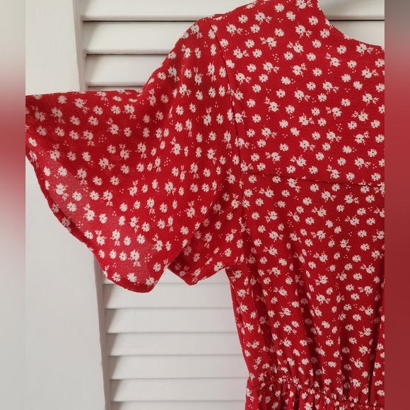 Flirty Red Mini Dress Size Small - Picture 6 of 6